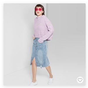 Women’s denim midi skirt